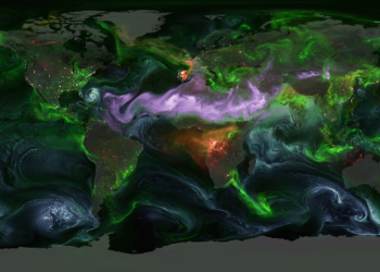NASA’s aerosol map is beautiful