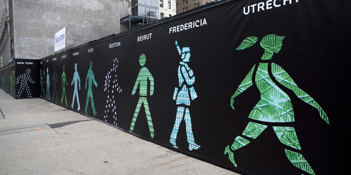 Walking Men Worldwide™ collects the world’s crossing icons as art
