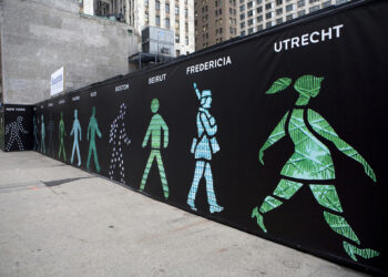 Walking Men Worldwide™ collects the world’s crossing icons as art